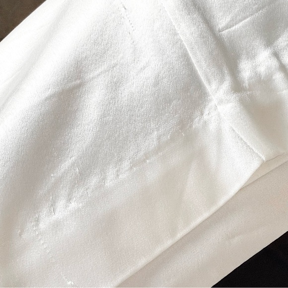 NWT RETROFETE Ivory Satin Low Rise Seam Detail Micro Mini Skirt L - Picture 8 of 8